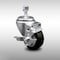 Service Caster 3 Inch SS Black Polyurethane Wheel Swivel 1/2 Inch Threaded Stem Caster with Brake SCC-SSTS20S314-PPUB-BLK-TLB-121315 - alternate 1